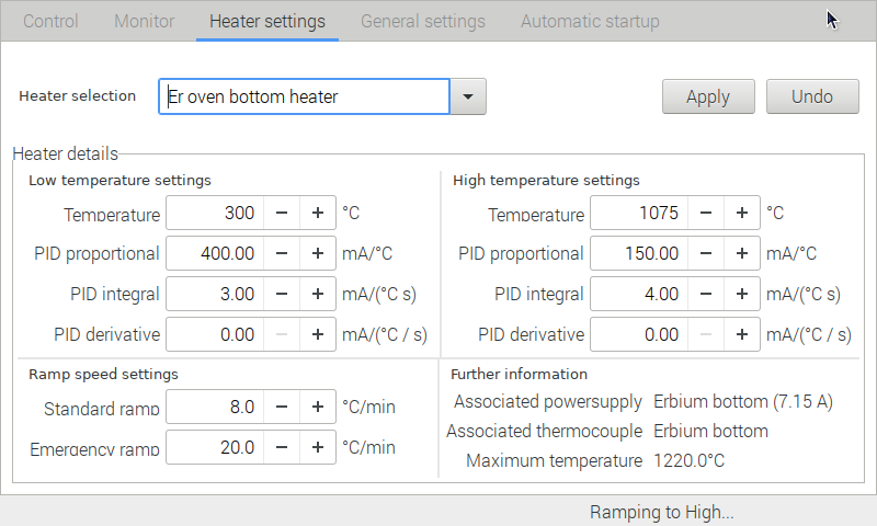 ErYbLi-oven_control heater settings page