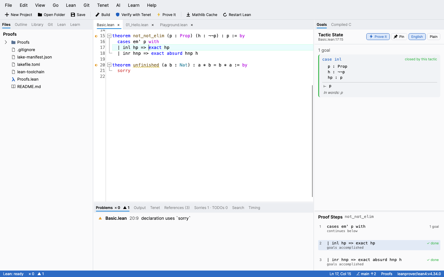 The light theme