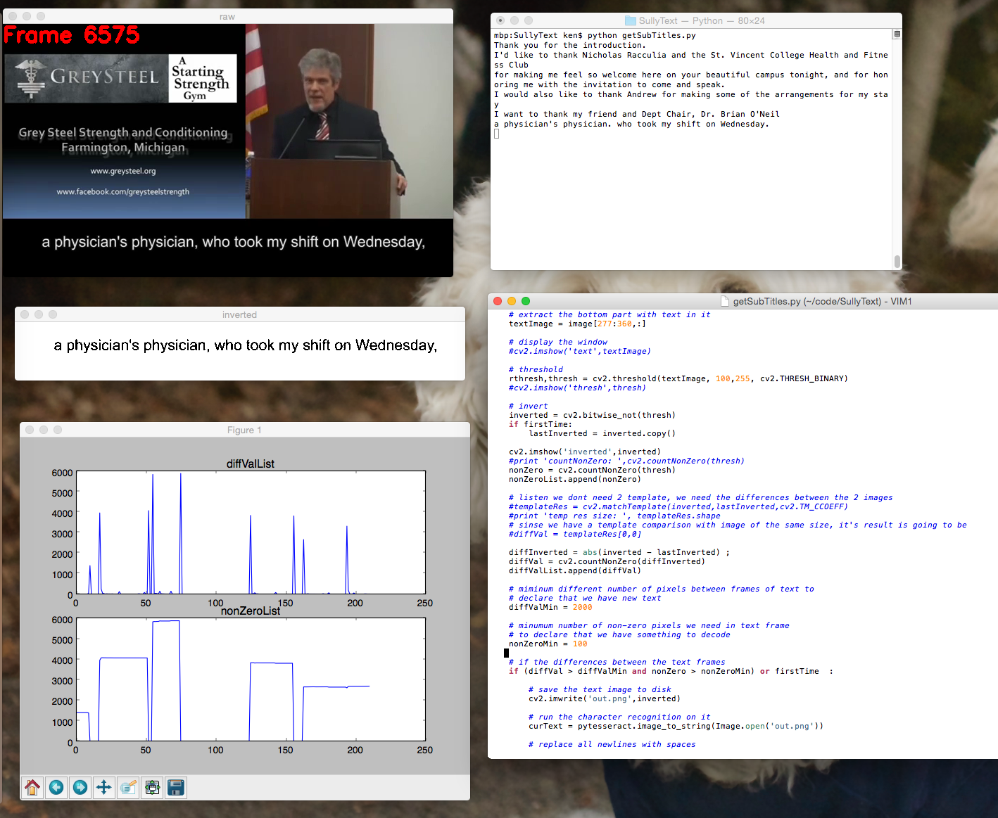 GitHub - kejaed/SullyText: Extracting text from the subtitles of a video