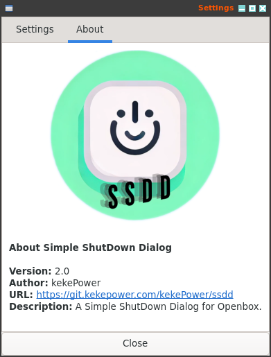 ssdd About screenshot