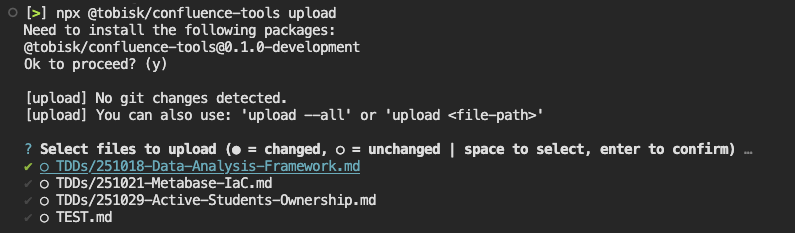 Confluence Toolbelt uploading an edited Markdown page