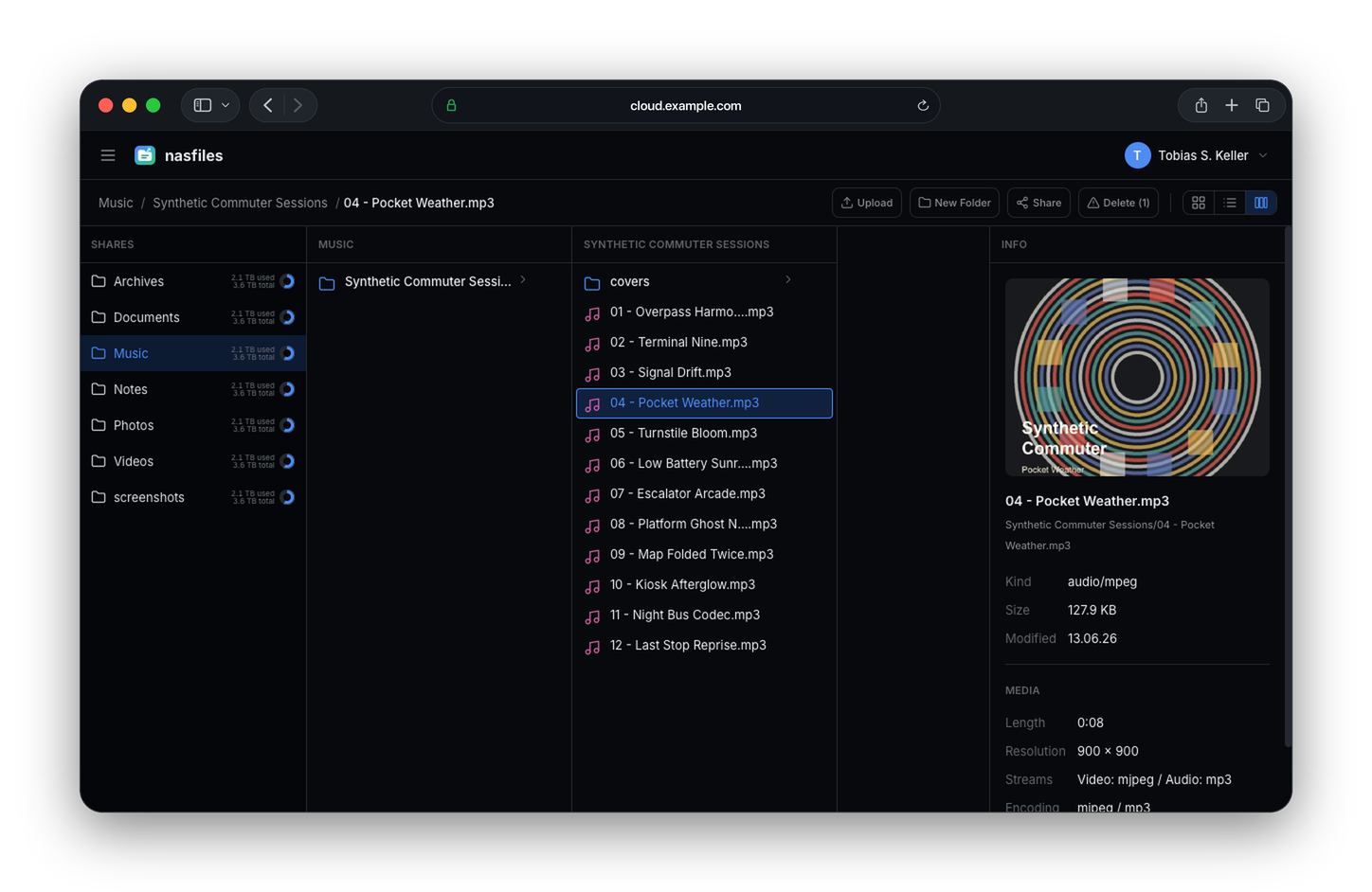 NAS Drive column browser