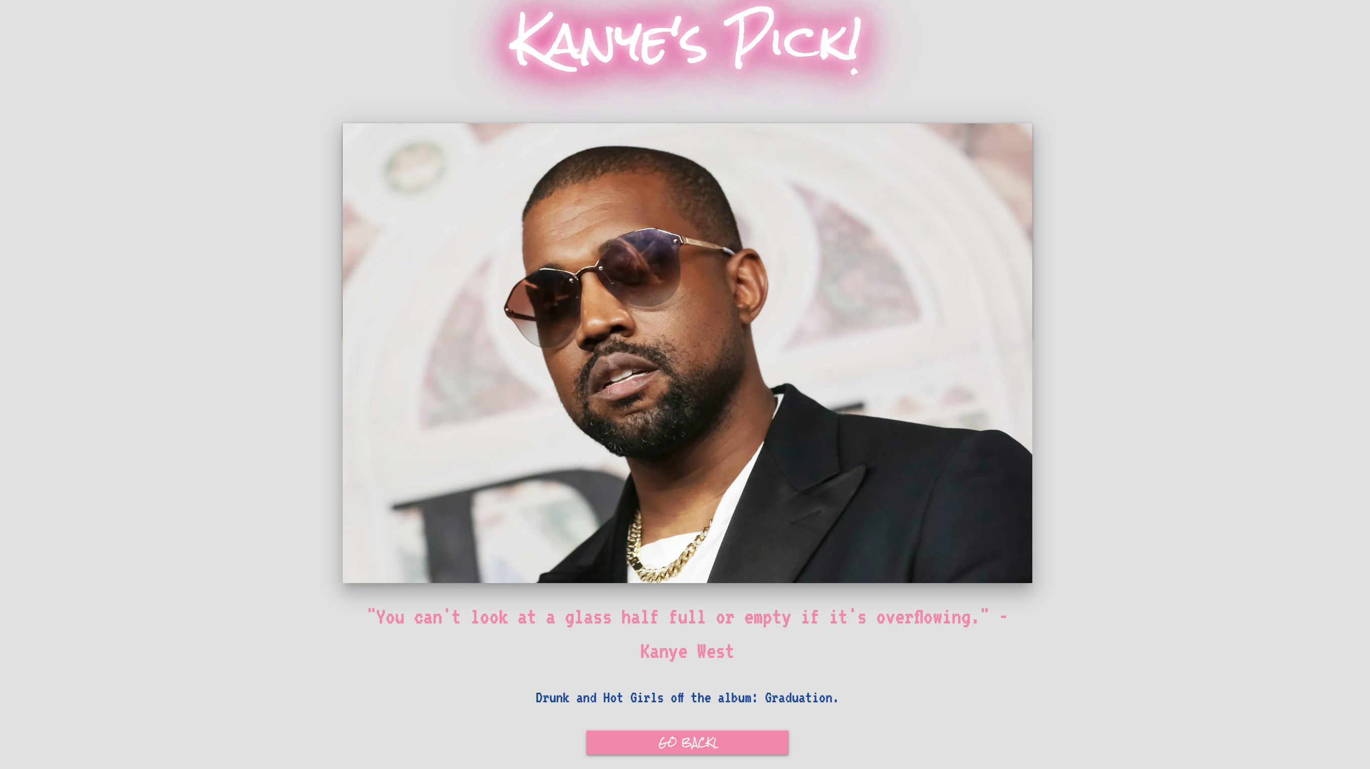 kanye's suggestion