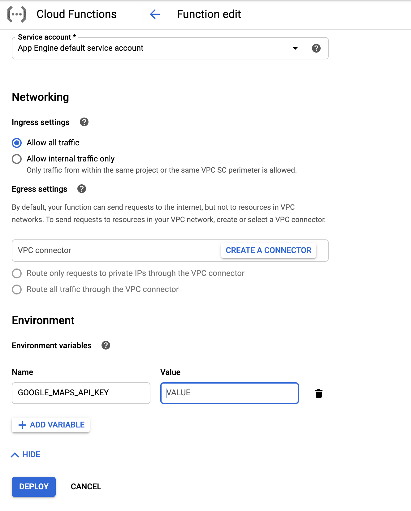 Set Maps API Key Screenshot