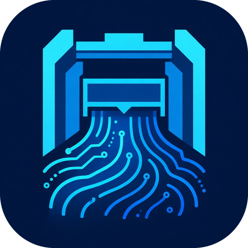 headgate logo: a gate metering a stream of requests