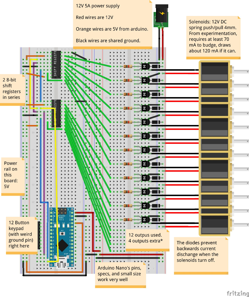 Breadboard Fritzing diagram