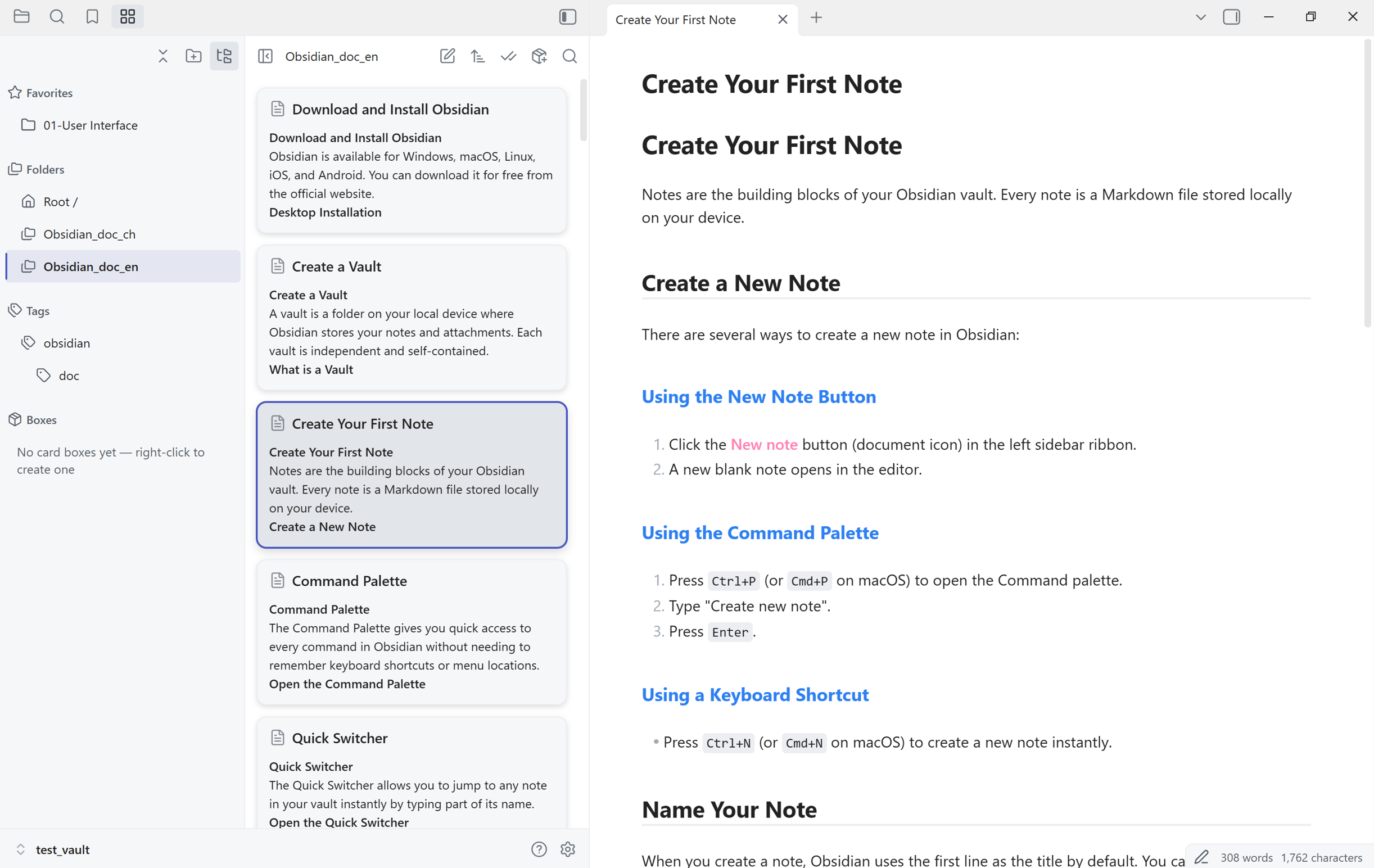 Card Workspace demo