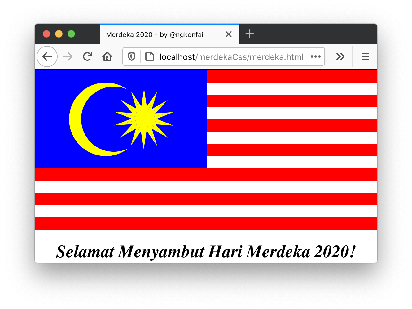 Screenshot on Firefox