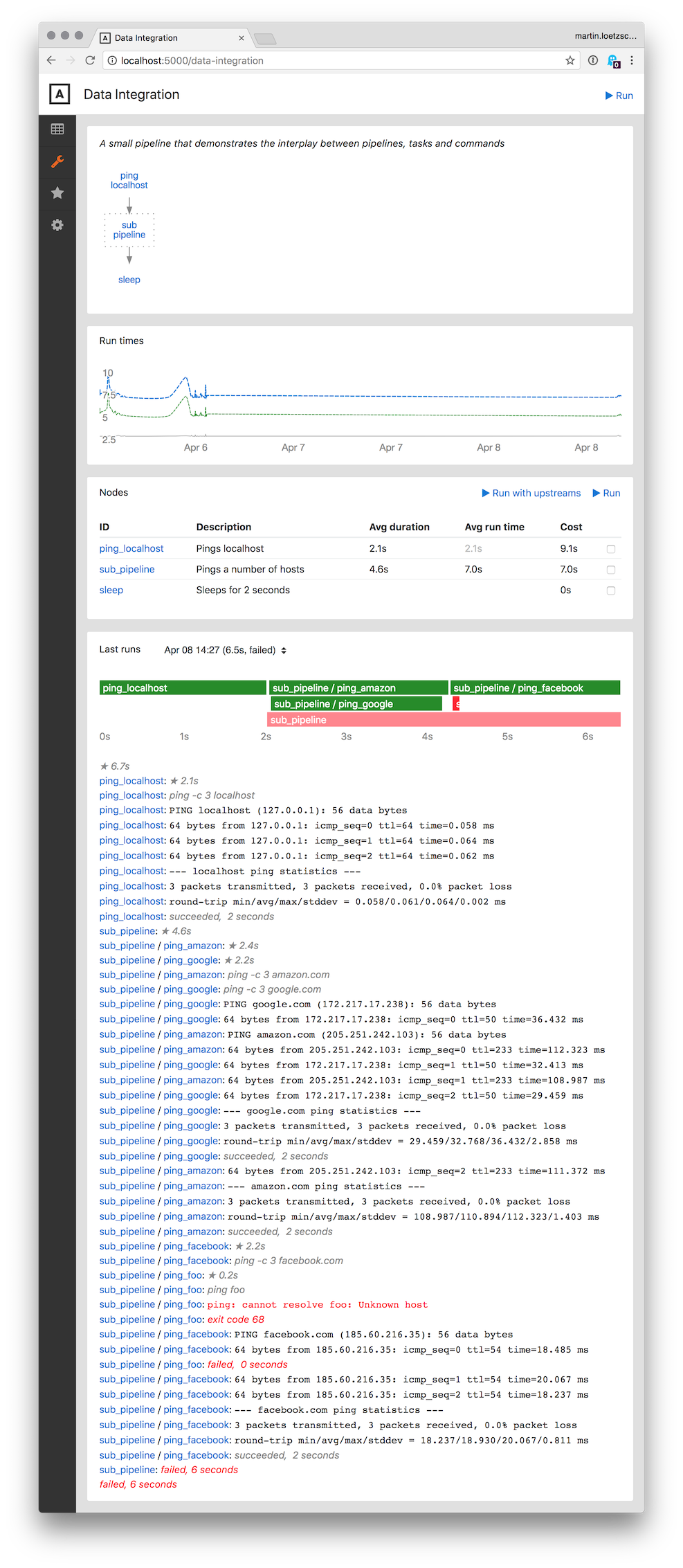 Mara pipelines web ui 1