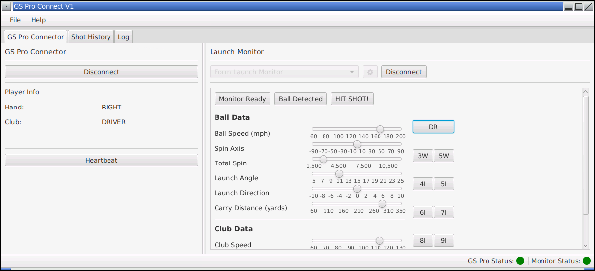 GS Pro/Launch Monitor