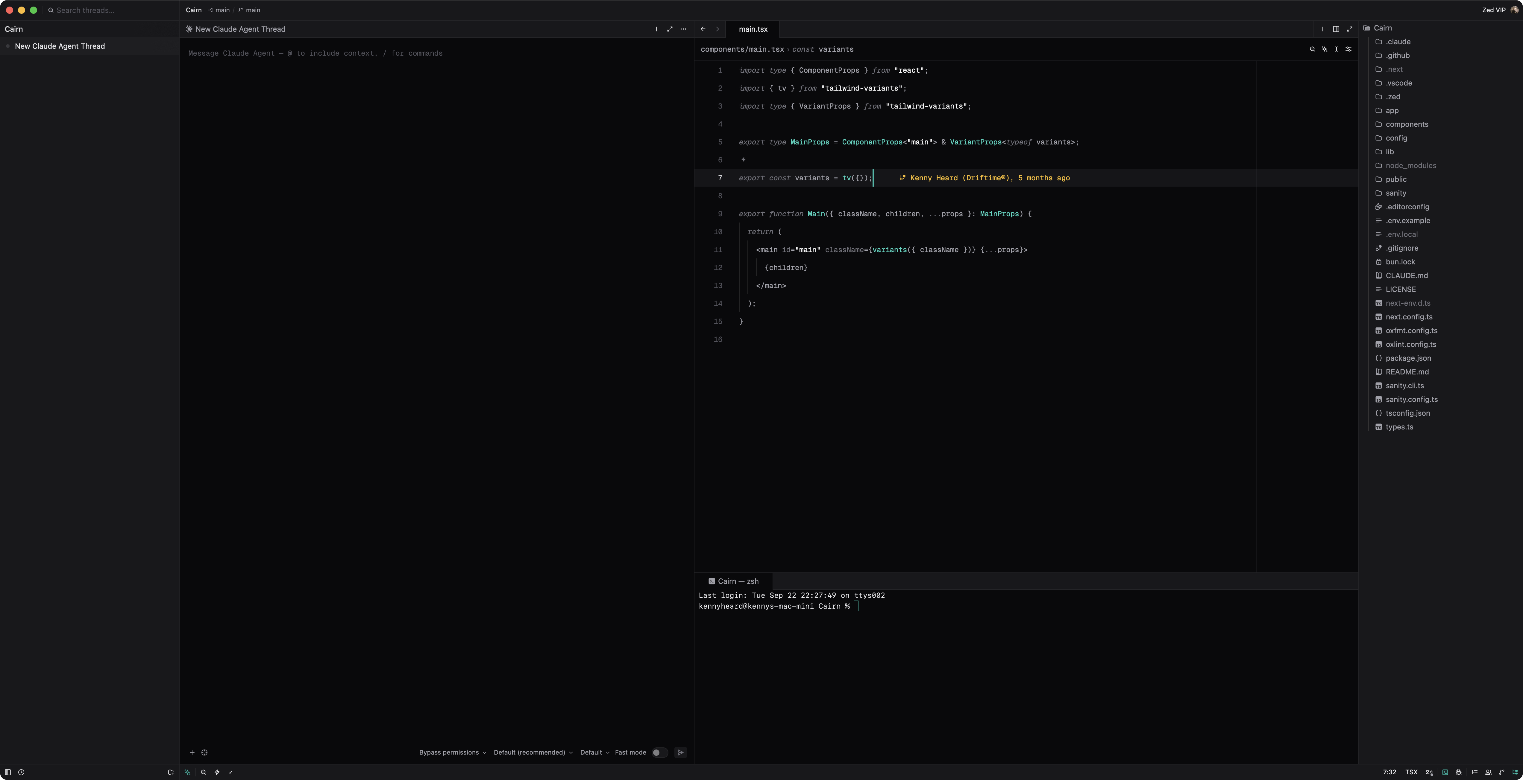 The Zen theme rendered in Zed's dark mode