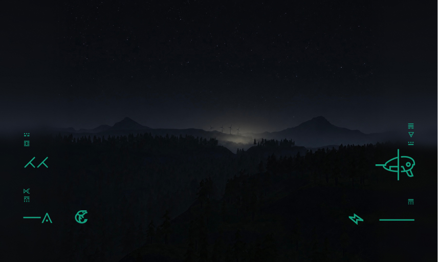 Rough Moment—Midnight Landscape