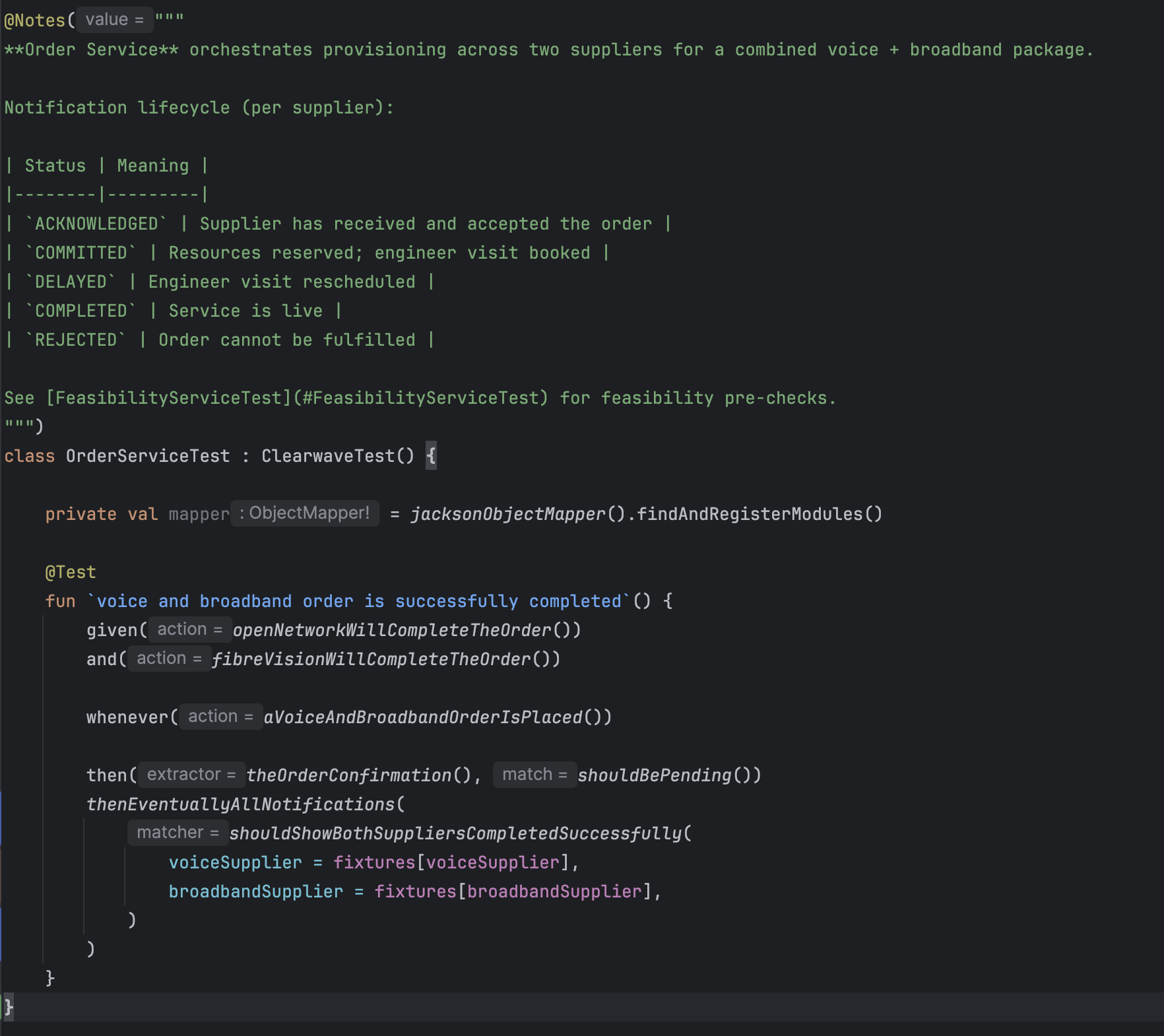 Kensa test written in Kotlin