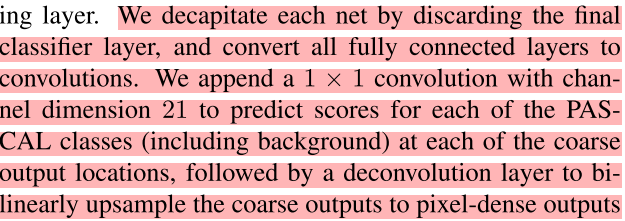 FCN Paper important passage about fully convolutional layer