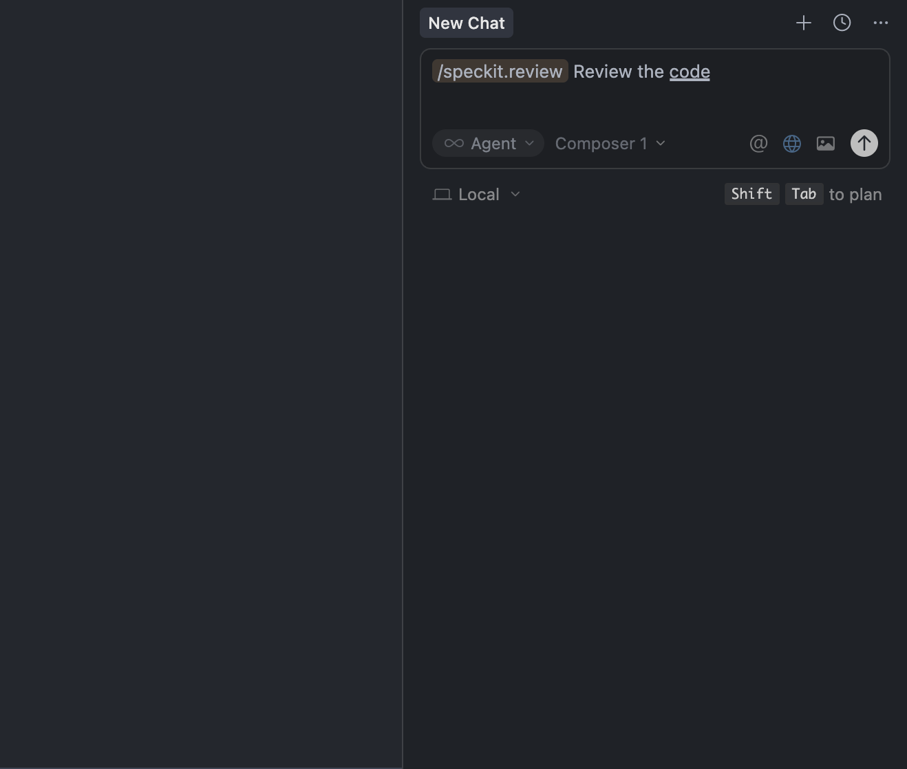 Using speckit.review command