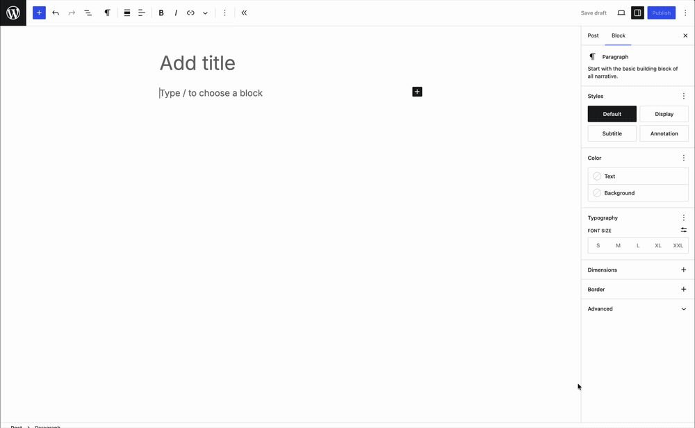 Adding a gallery in the editor