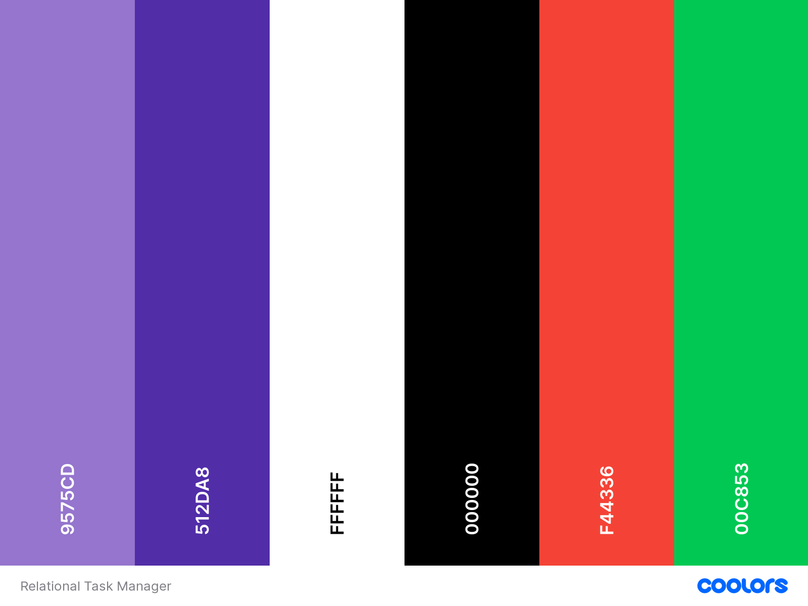 Colour scheme for relational task manager