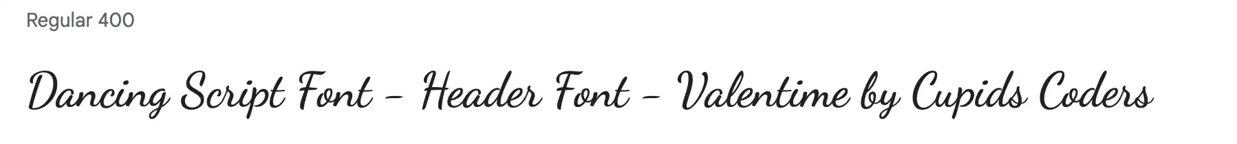 Dancing Script Font