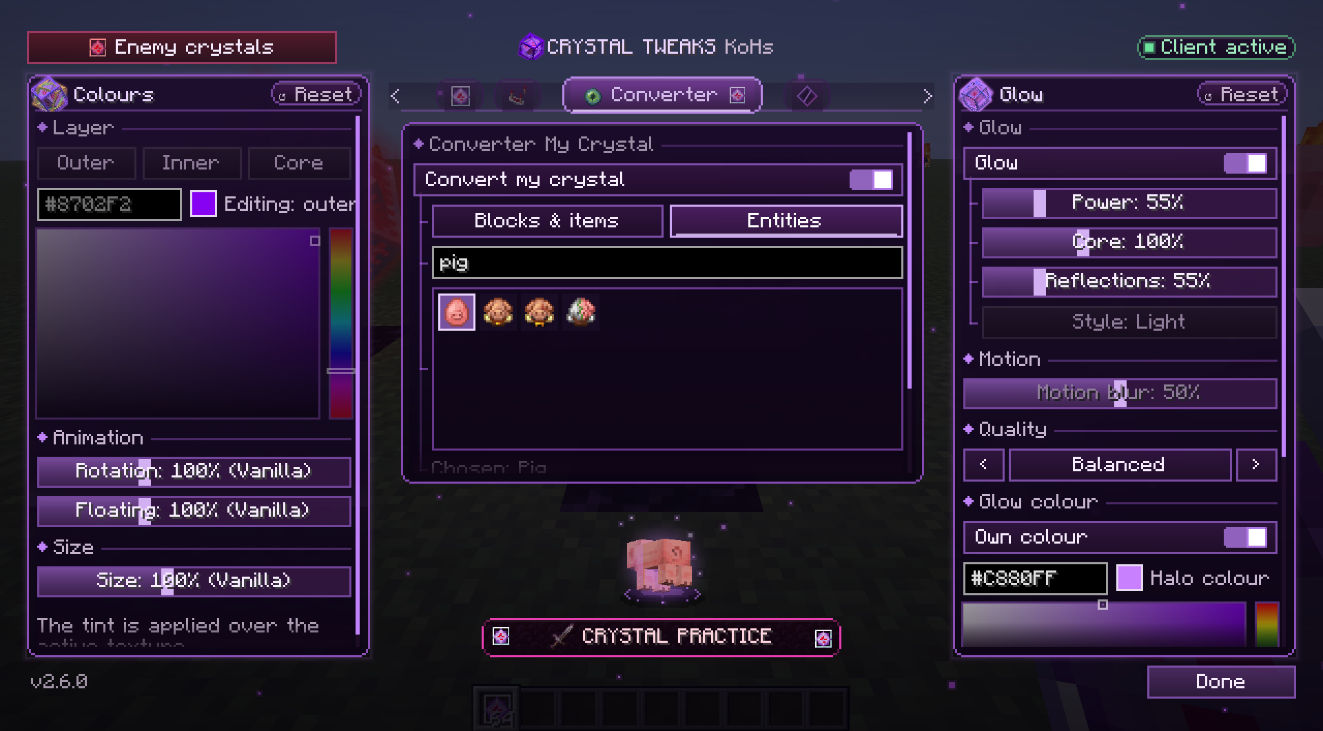 The Converter tab