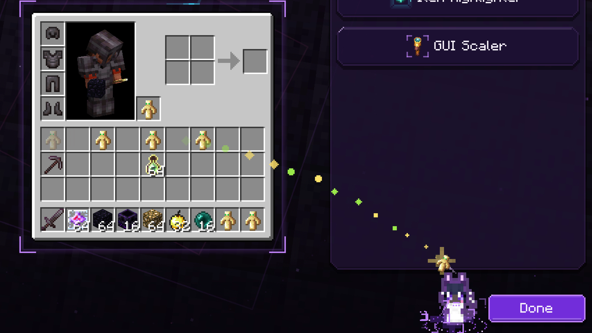 A Totem of Undying pulled by magic from the inventory preview