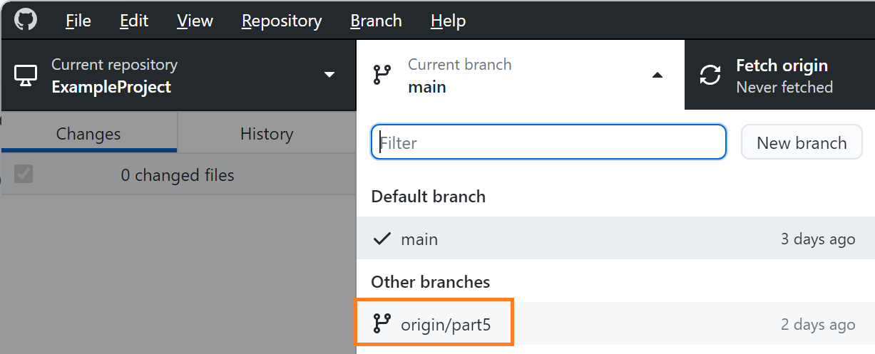 Switch branch