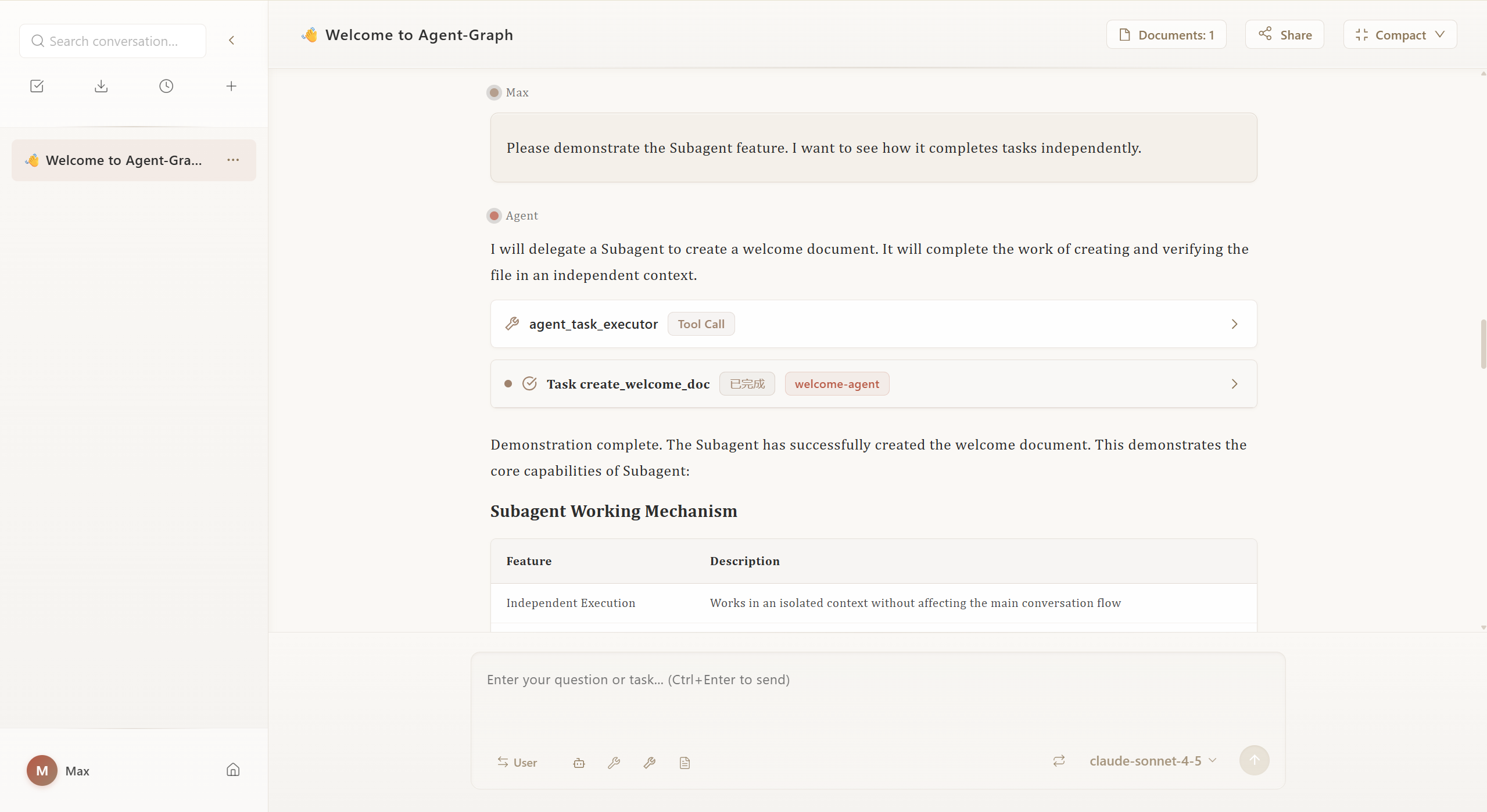 Chat Welcome Page