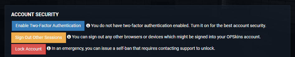 OPSkins - Enable 2FA Step 1