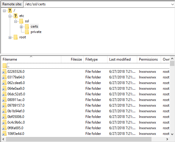 FileZilla - Upload SSL Reference