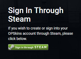 OPSkins - Sign in Through Steam