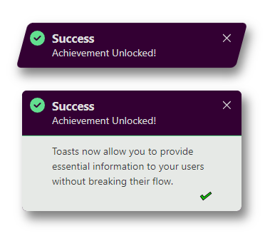 success toast example