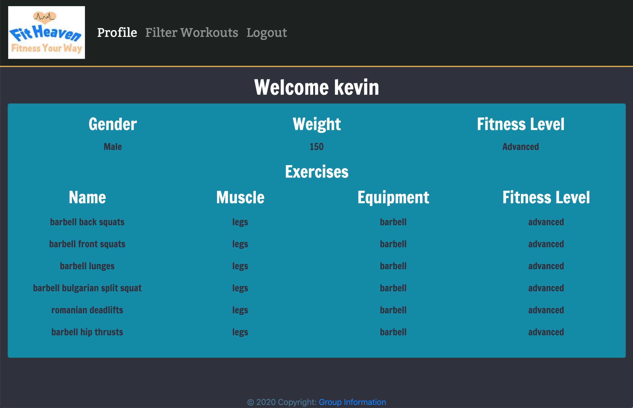 Fit heaven screen shot