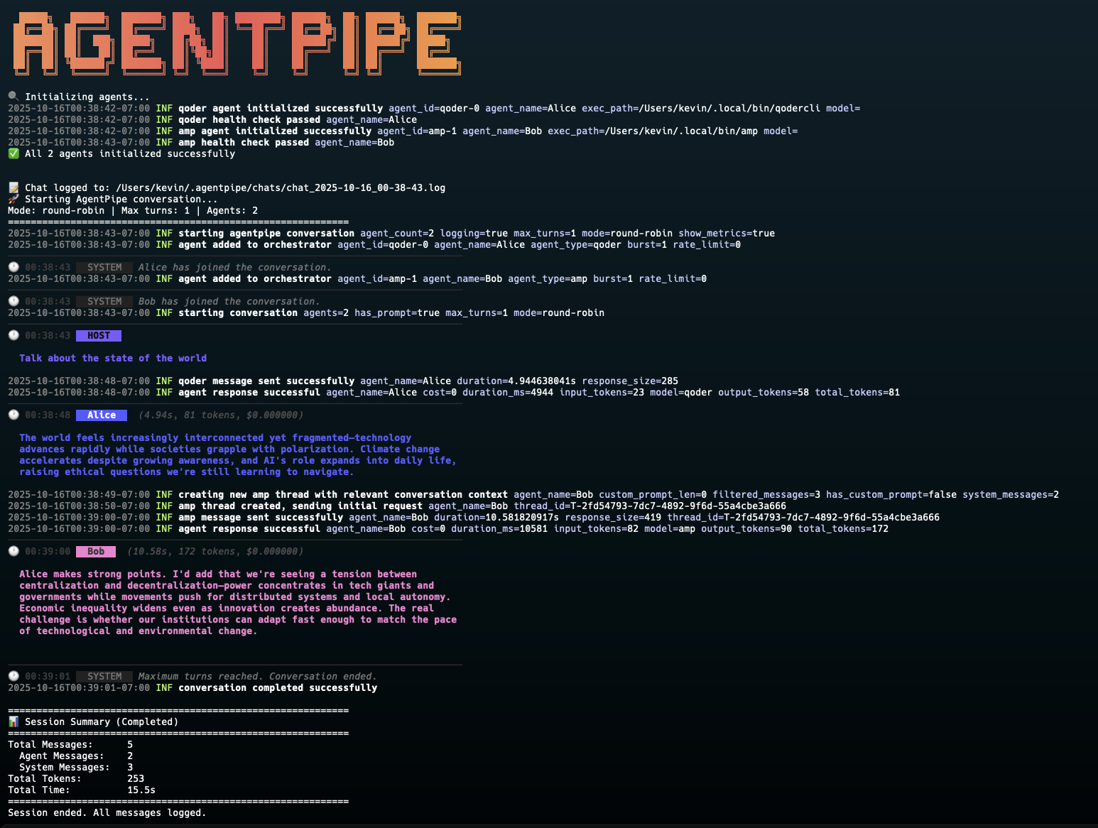 AgentPipe Console
