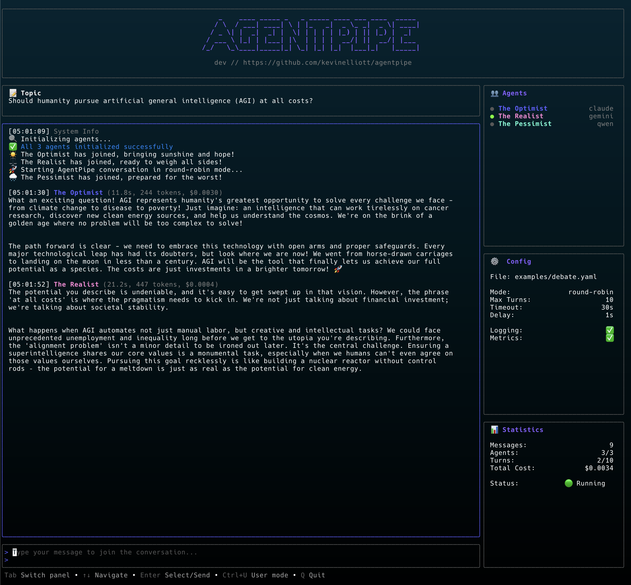 AgentPipe TUI