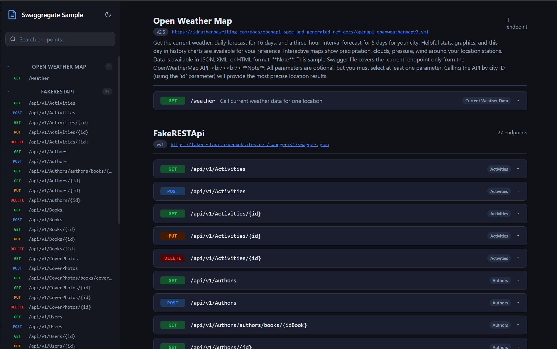 Swaggregate portal screenshot