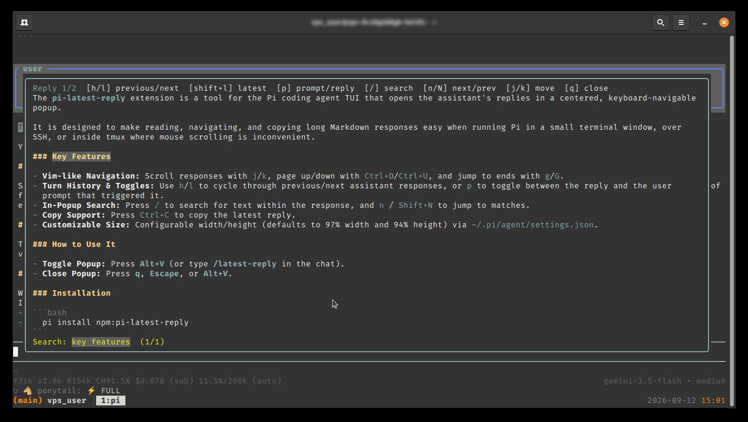 Prompt and reply toggle