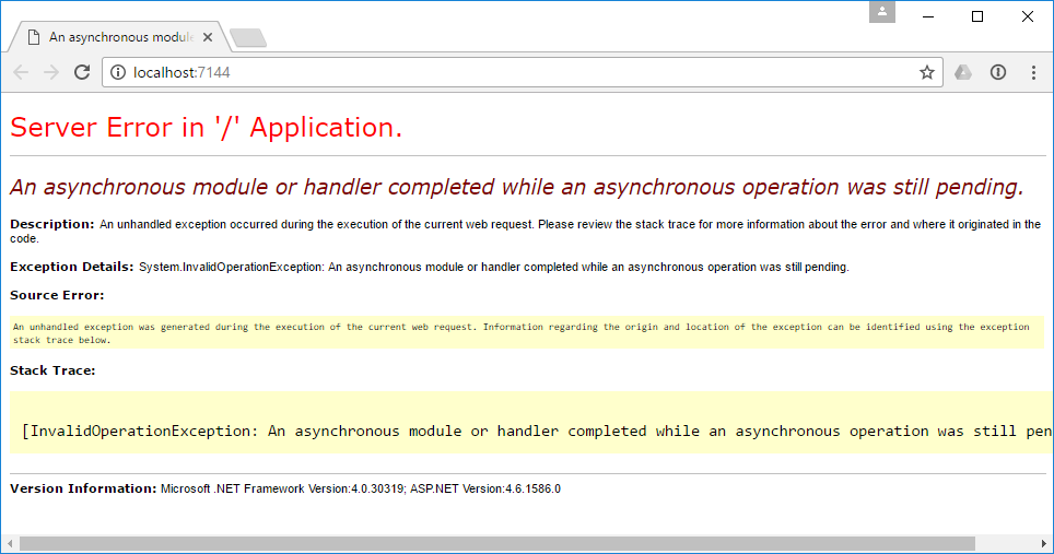 Async result