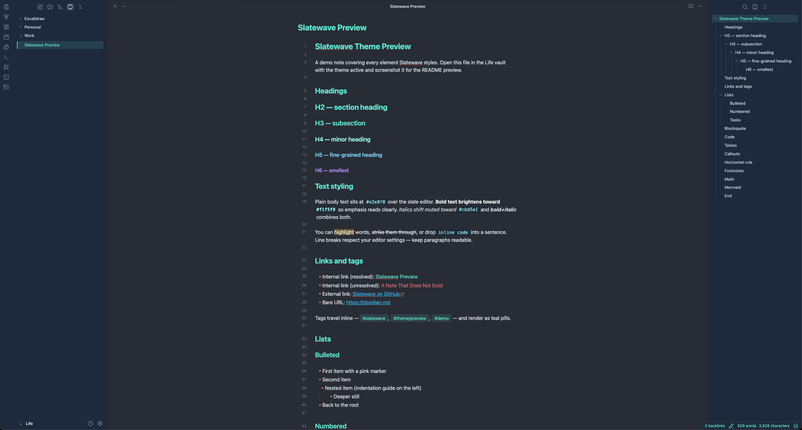 Slatewave note preview