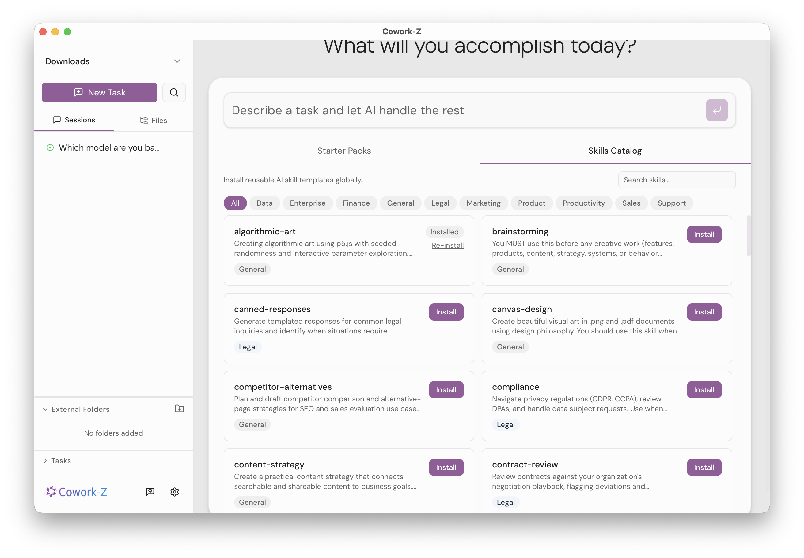 Cowork-Z — Skills Catalog