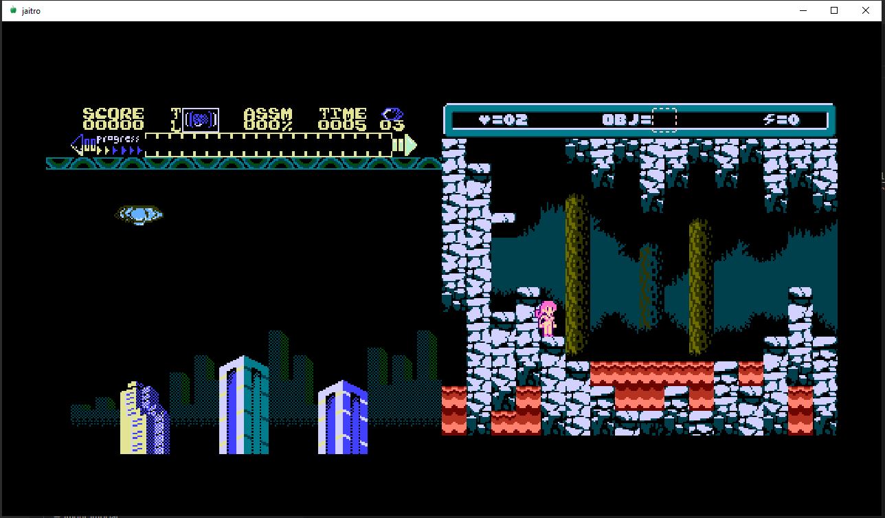 A screenshot showing two homebrew ROMs running.