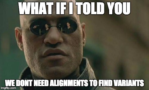  What if I told you we don't need alignments to find variants?