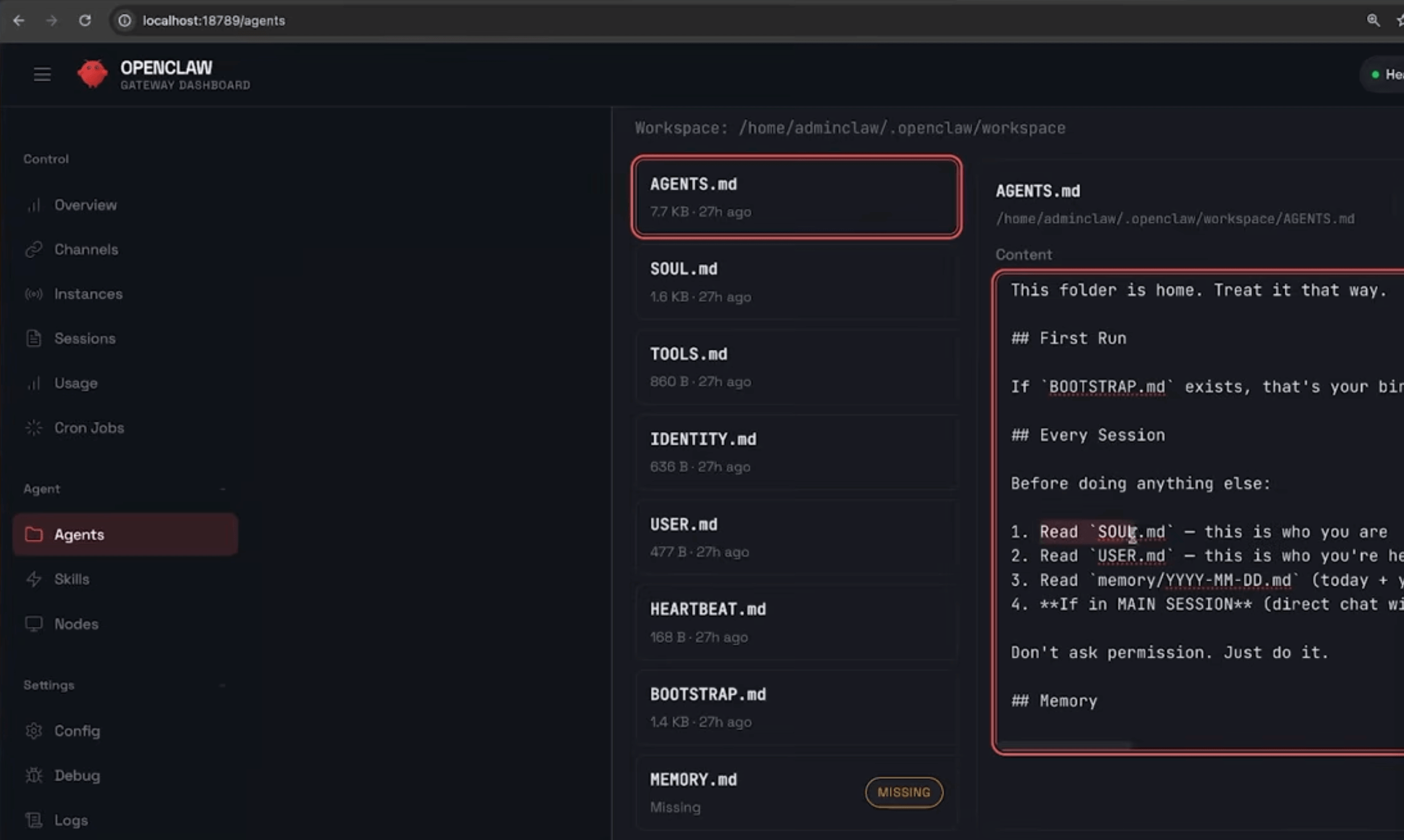 openclaw-agent-config