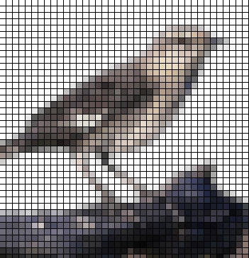 Pixelated bird