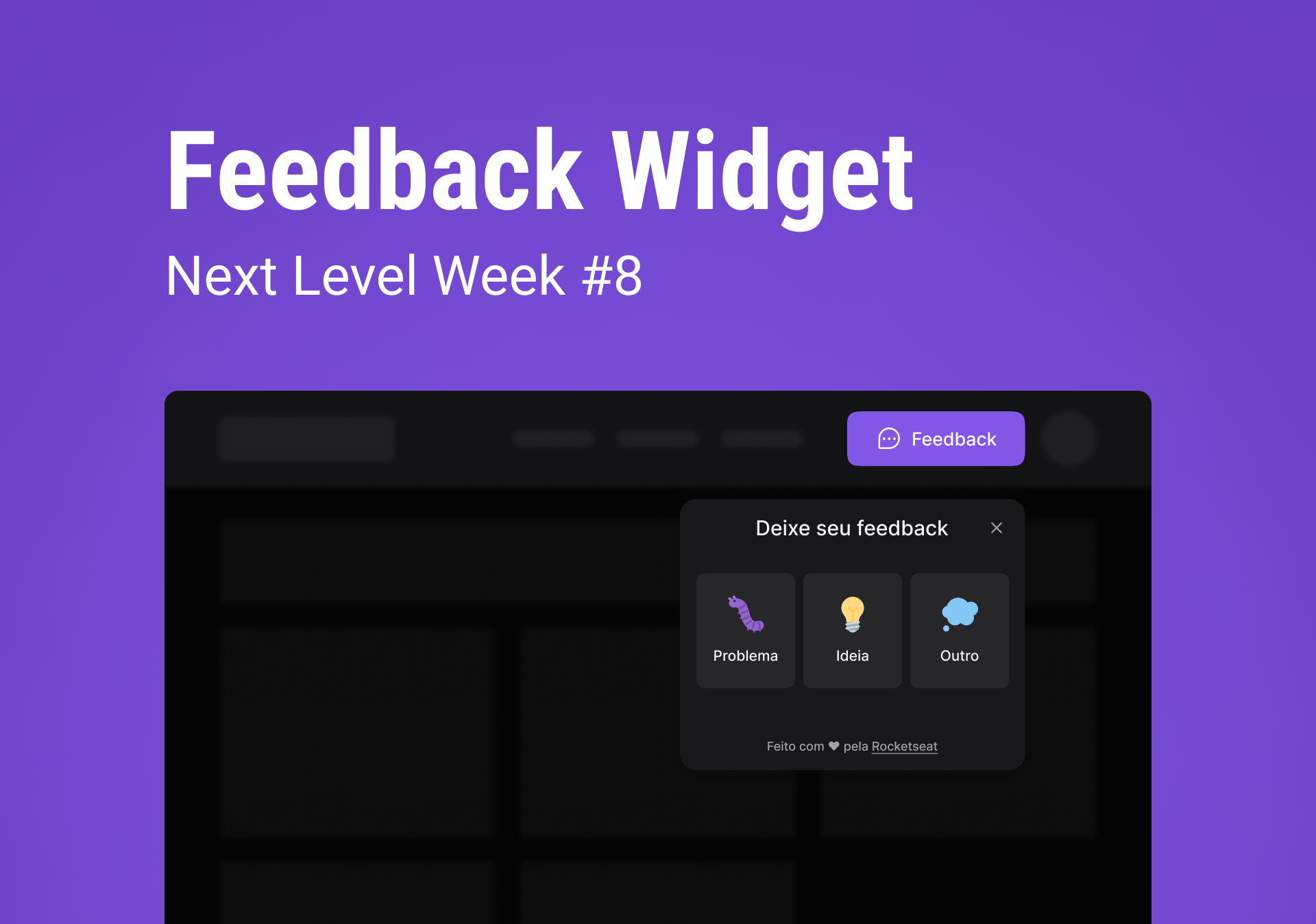 Capa do projeto Feedback Widget