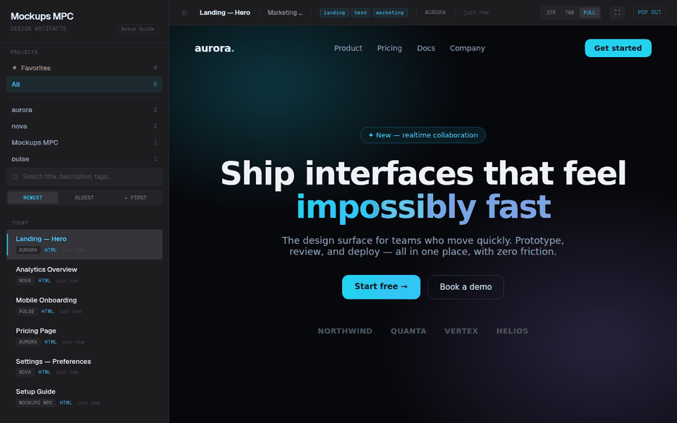 Mockups MPC — gallery demo