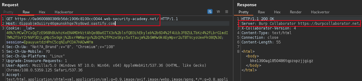 identify ssrf flawed request parsing host header