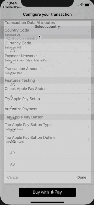 Tap Apple Pay Kit Demo