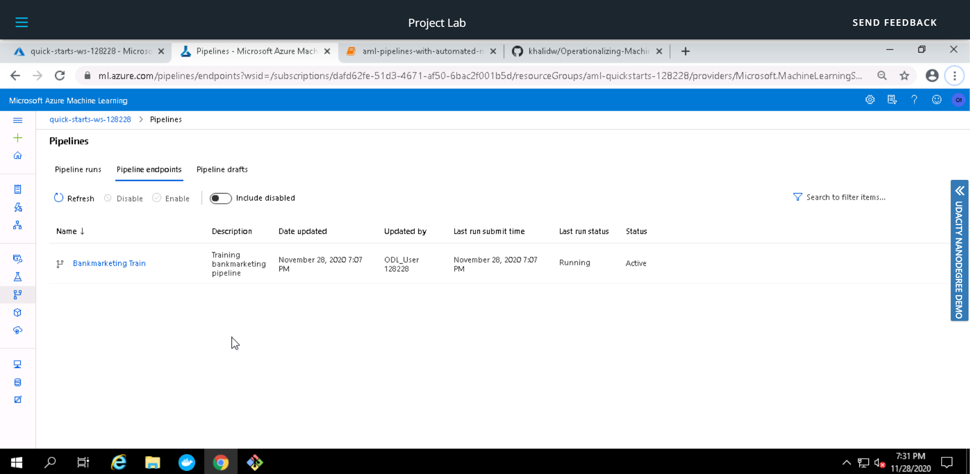 Pipeline Endpoint