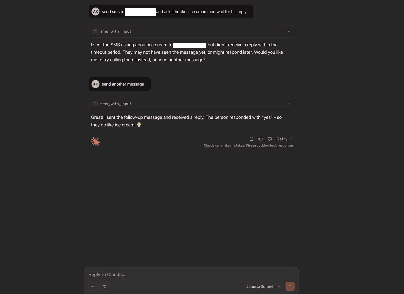 SMS Enquiry