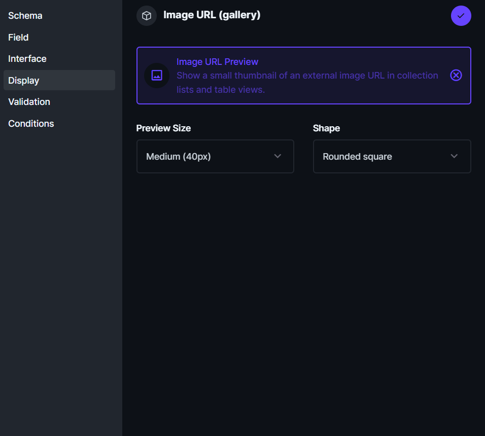 Display settings