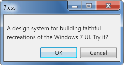 A screenshot of a window with the title 'My First Program' and two buttons OK and Cancel, styled like a Windows 7 dialog